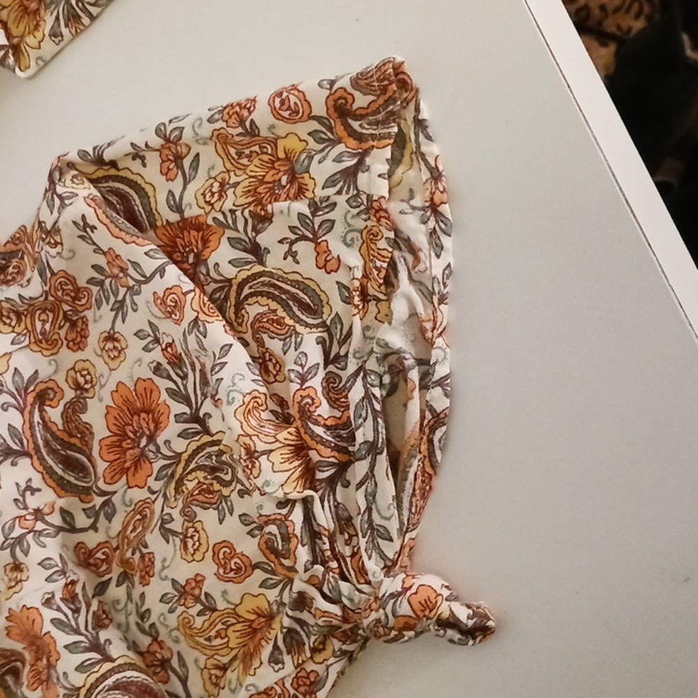 Floral Spaghetti-Strap Wide-Leg Jumpsuit in Rust Floral - Picture 8 of 14